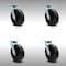Service Caster 8 Inch Stainless Steel Polyolefin Wheel Swivel Caster Set with Roller Bearings SCC-SS30S820-POR-4 - alternate 1